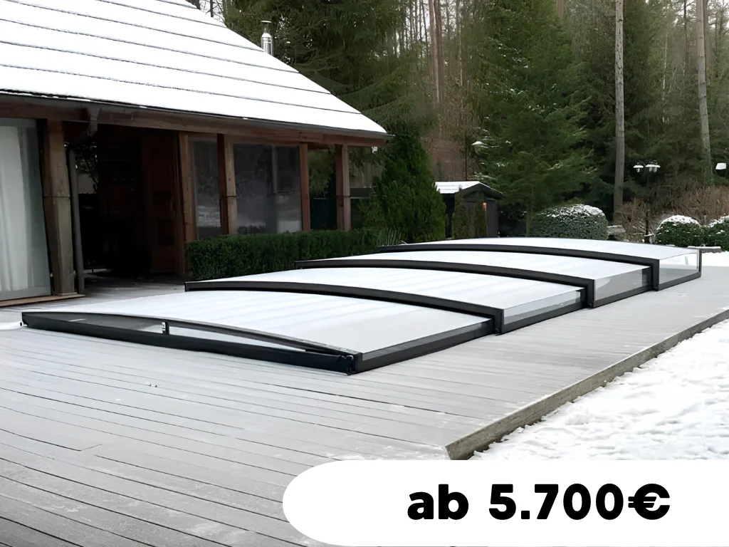Poolüberdachung Modell Prestige Mod 90M für moderne GFK-Pools